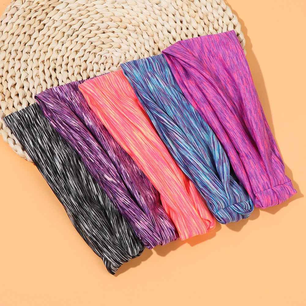 Hot Absorbing Sweat Sport Hair Bands Men Women Elastic Yoga Headbands Fitness Headwear Headwrap Sports Hair Accessories