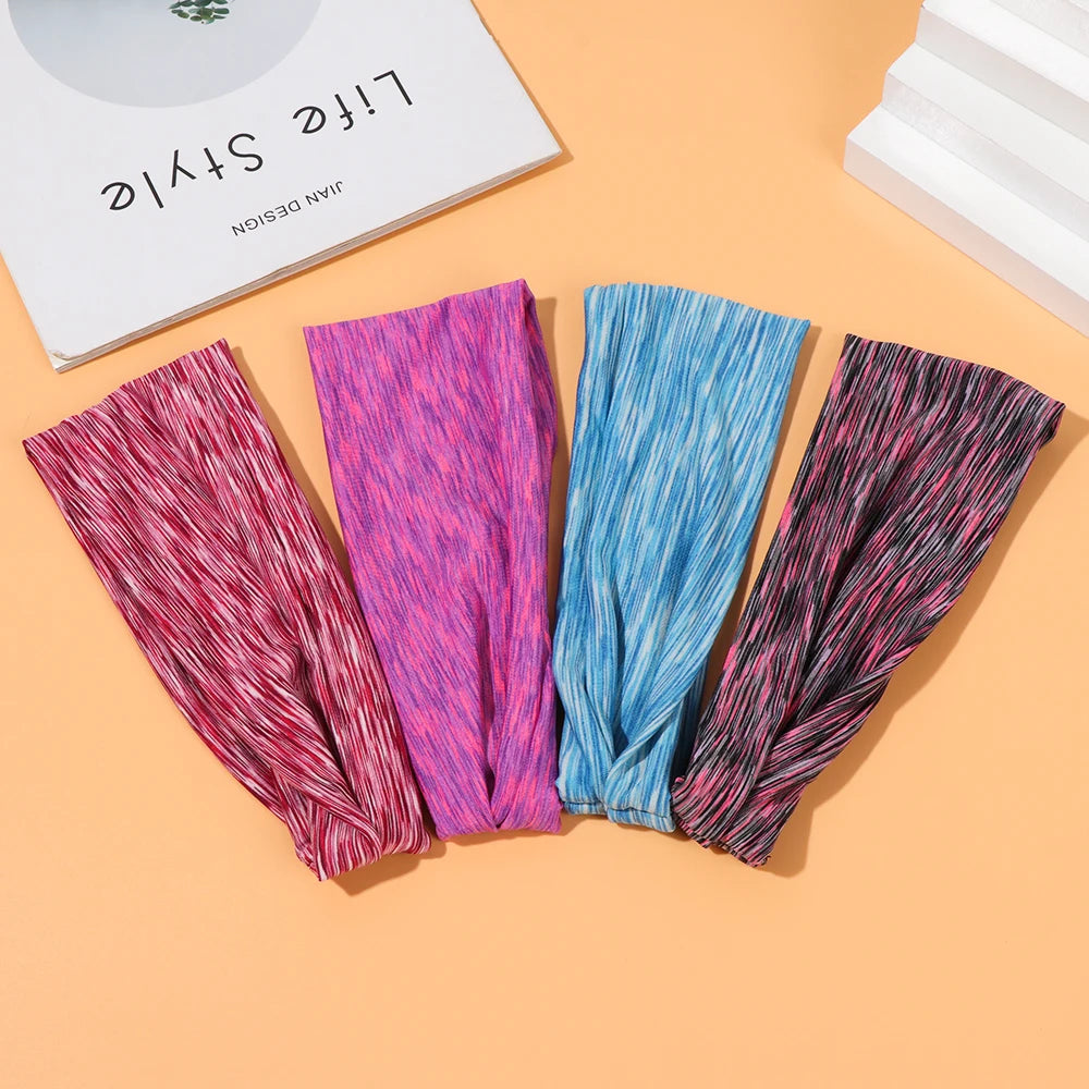 Hot Absorbing Sweat Sport Hair Bands Men Women Elastic Yoga Headbands Fitness Headwear Headwrap Sports Hair Accessories