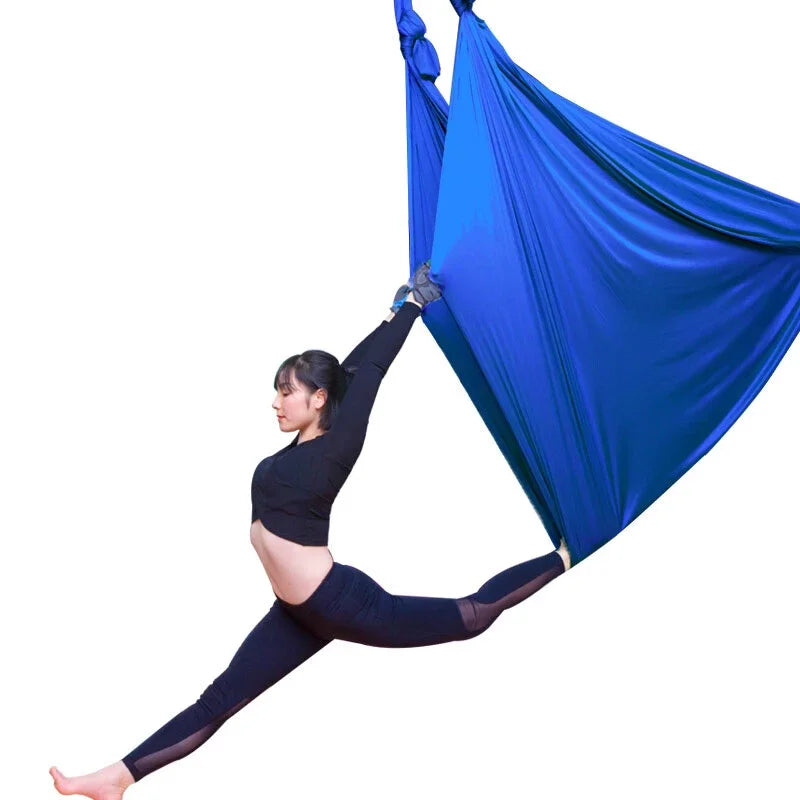 Stretch fabric Full set Flying-Aerial Yoga Hammock Fabric Swing Latest Multifunction Anti-gravity Yoga belts for yoga training