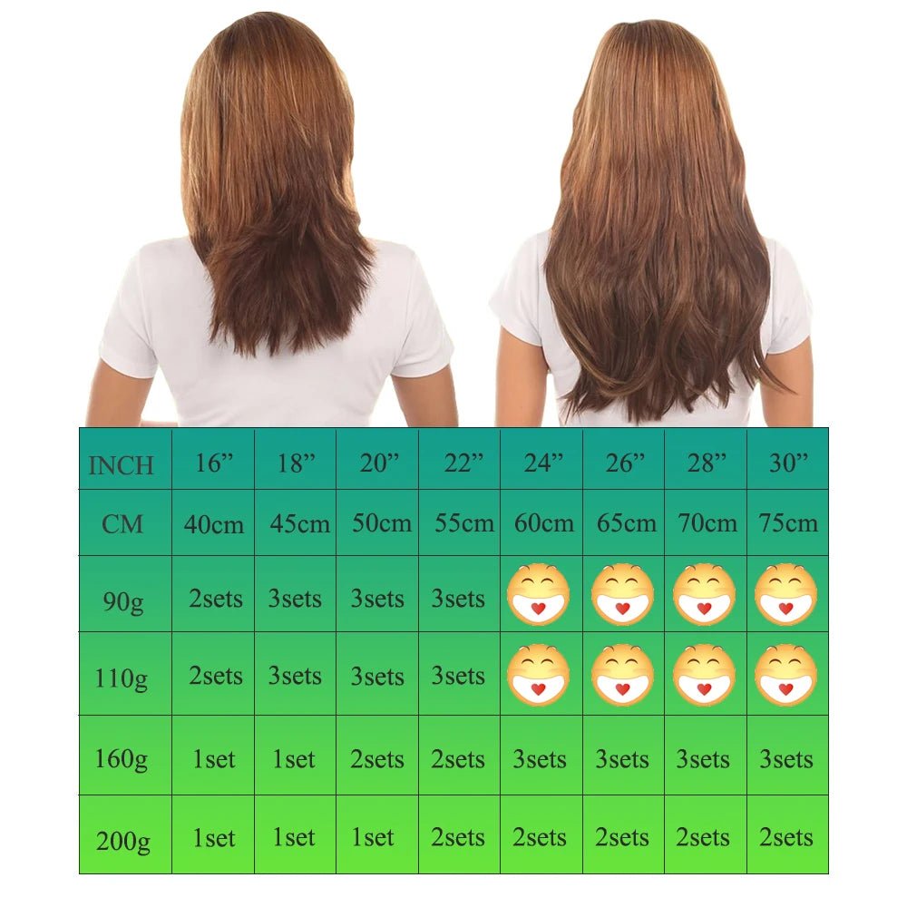 Doreen 160G 200G 240G Volume Series Brazilian Machine Remy Straight Clip In Human Hair Extensions  Full Head 10Pcs 16 to 24 Inch