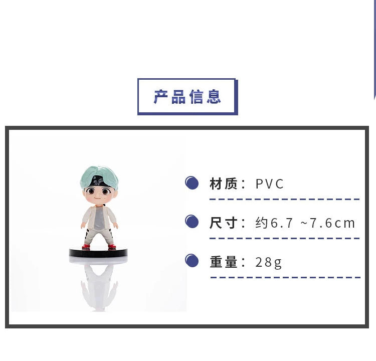 Bangtan Boys Groups Rm Jin Suga Jhope Jimin V Jungkook Doll Model Toy Action Figure Star Idol Cute Army Gift For Kids 7pcs/set