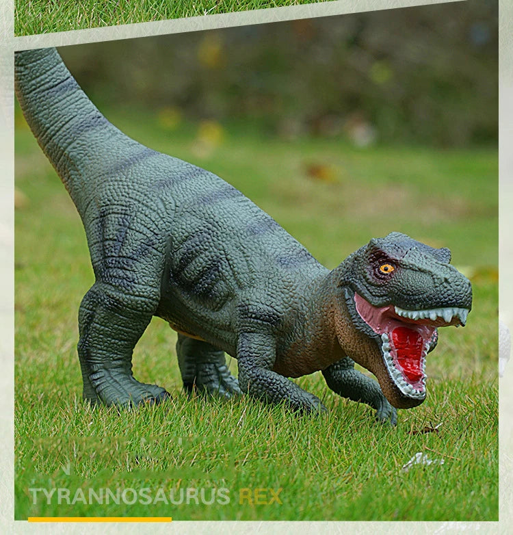 25-84cm Large Dinosaur Shark Model Toy For Kid Tyrannosaurus Rex Soft Puppets Animals Velociraptor Jurassic Worlds Children Toy