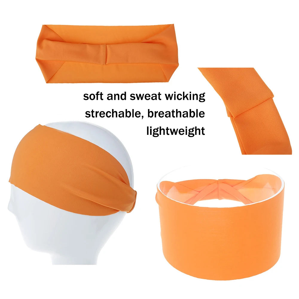 Hot Absorbing Sweat Sport Hair Bands Men Women Elastic Yoga Headbands Fitness Headwear Headwrap Sports Hair Accessories