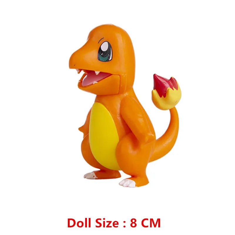 Pokemon 4-13Cm New Cartoons Movie Anime Figure Pikachu Mewtwo Charmander Blastoise Gurado Pet Action Model Toy Gifts