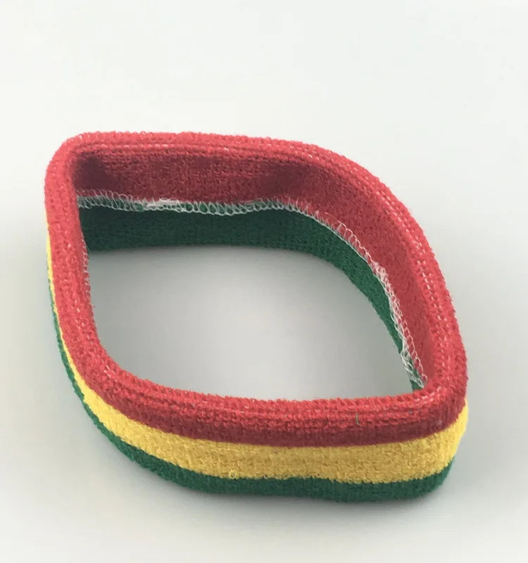 Striped Basketball Headband Sport Yoga Hairband Fitness Running Elastic Head Sweat Band For Men Women Reggae Punk Street Dance