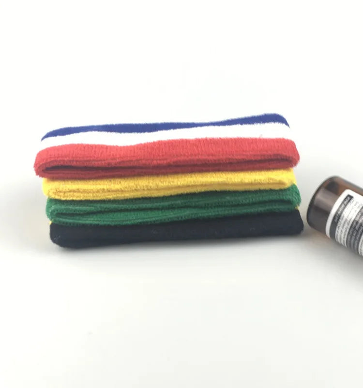 Striped Basketball Headband Sport Yoga Hairband Fitness Running Elastic Head Sweat Band For Men Women Reggae Punk Street Dance