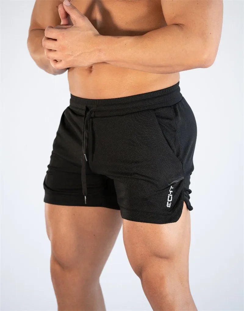 GITF Mens Gym Training Shorts Men Sports Casual Clothing Fitness Workout Running Grid quick-drying compression Shorts Athletics