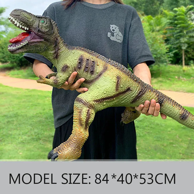 25-84cm Large Dinosaur Shark Model Toy For Kid Tyrannosaurus Rex Soft Puppets Animals Velociraptor Jurassic Worlds Children Toy