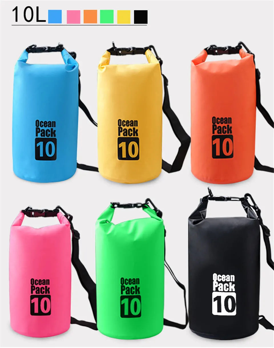 Waterproof PVC Dry Bag for Women Men 2L/5L/10L/15L/20L/30L Outdoor Sport Storage Bag for Kayaking, Boating, Fishing, Swimming