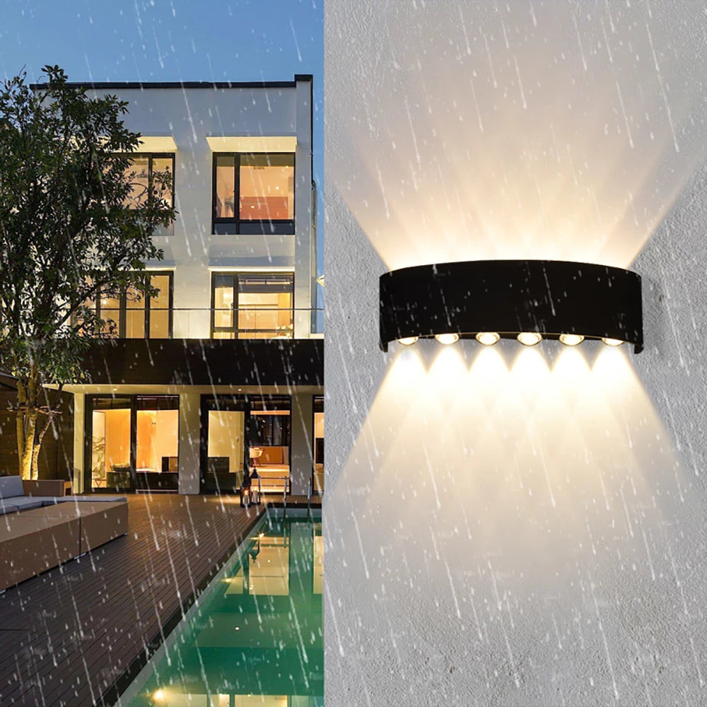 2W 4W 6W 8W 10W 12W  LED Wall Light Outdoor Waterproof Modern Nordic style Indoor Wall Lamps Living Room Porch Garden Lamp