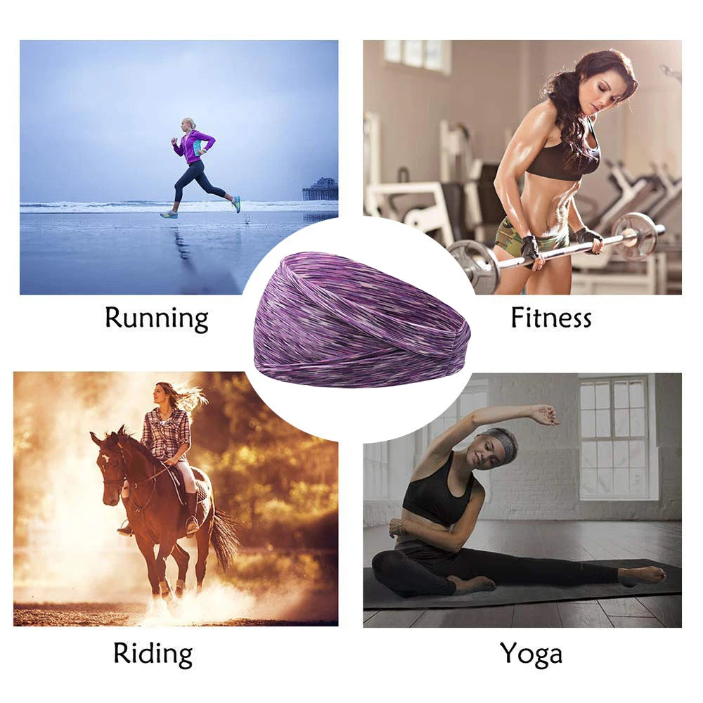 Hot Absorbing Sweat Sport Hair Bands Men Women Elastic Yoga Headbands Fitness Headwear Headwrap Sports Hair Accessories