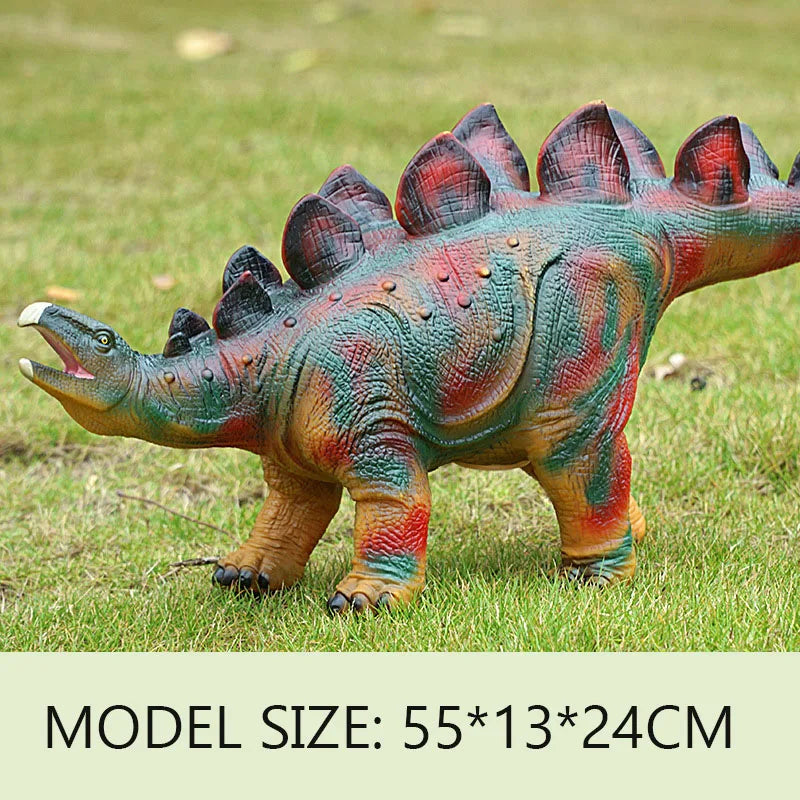 25-84cm Large Dinosaur Shark Model Toy For Kid Tyrannosaurus Rex Soft Puppets Animals Velociraptor Jurassic Worlds Children Toy