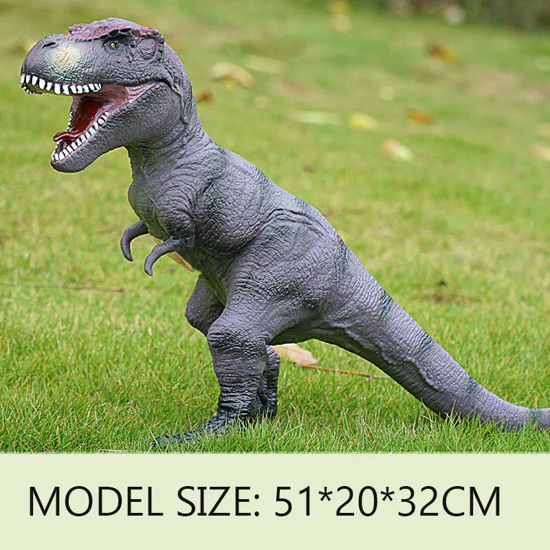 25-84cm Large Dinosaur Shark Model Toy For Kid Tyrannosaurus Rex Soft Puppets Animals Velociraptor Jurassic Worlds Children Toy