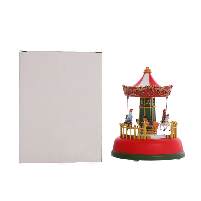 Christmas Music Glowing Carousel Ferris Wheel Christmas Tree Children's Room Party Night Light Decoration Products Home Gifts