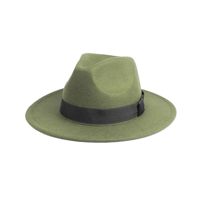 Topi Fedoras Musim Dingin Topi Jazz Klasik Felt Topi Fedora Panama Kasual untuk Pesta Putih chapeau luxe chapeu panama masculino