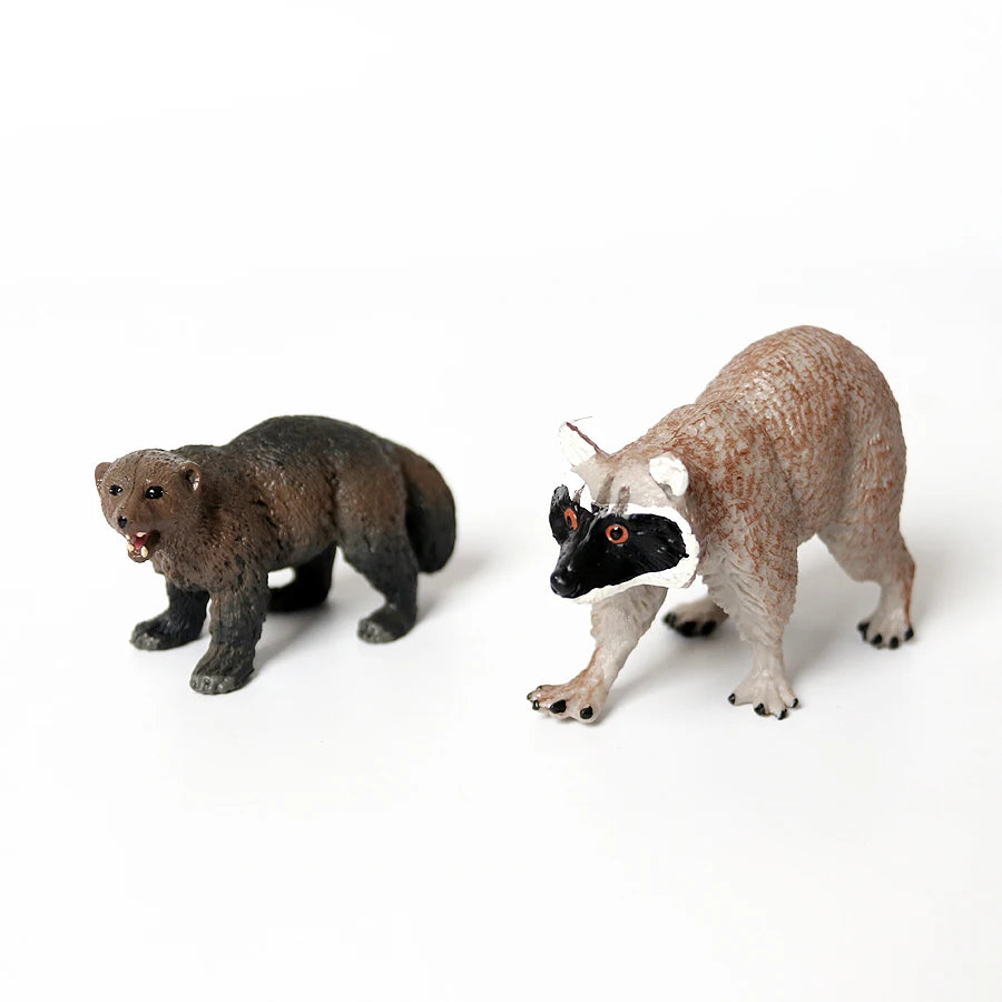 Realistic Woodland Creatures Figurines Toys Raccoon,Beavers ,Badger,Anteater,Platypus Easter Eggs Education Birthday Gift