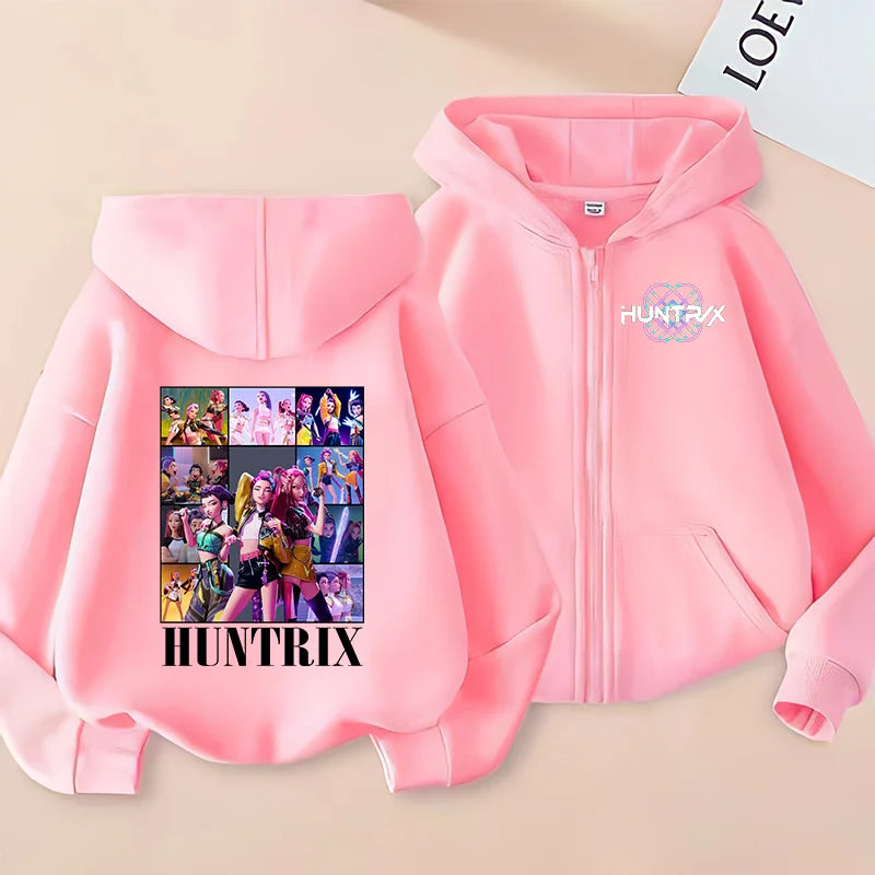 Huntrix Clothing kpop Demon Hunters Hoodie k pop T Shirt Sweatshirt HUNTRX Long Sleeve Jumper Rumi Zoey hoody k-pop Tops Coat