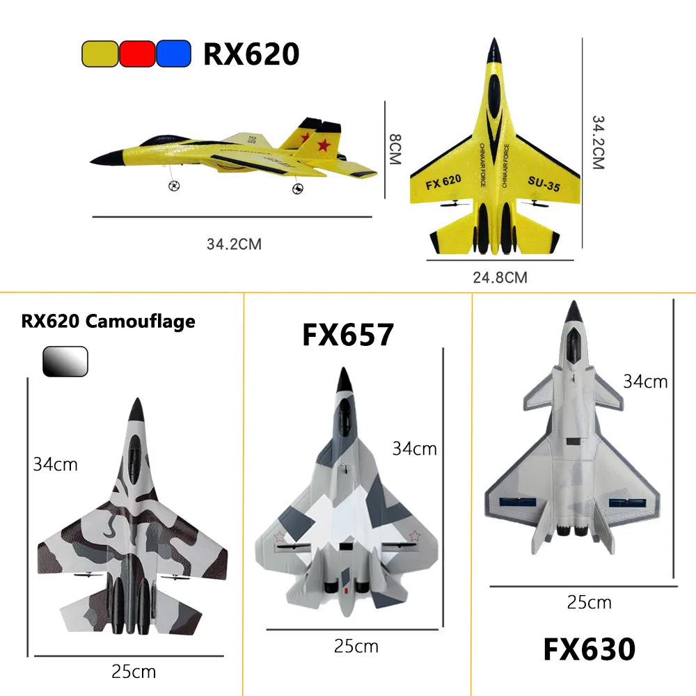 RC Foam Aircraft SU-35 Plane 2.4G Radio Control Glider Remote Control Fighter Plane Glider Airplane Foam Boys Toys for Children