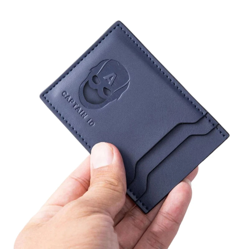 Leather Bat Wallet Personalized Superhero Mask Card Holder Bat ID Heroic Wallet Gift