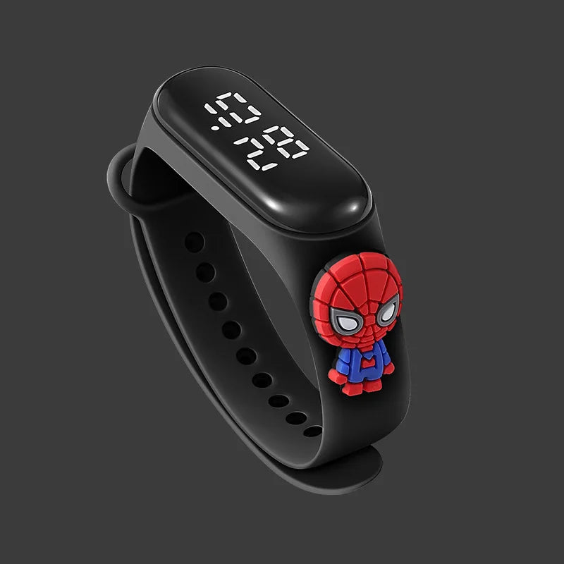 Disney Stitch LED Waterproof Kids Digital Watch Spiderman Hulk Children Watch Sports Touch Electronic Watch  Kids Gifts