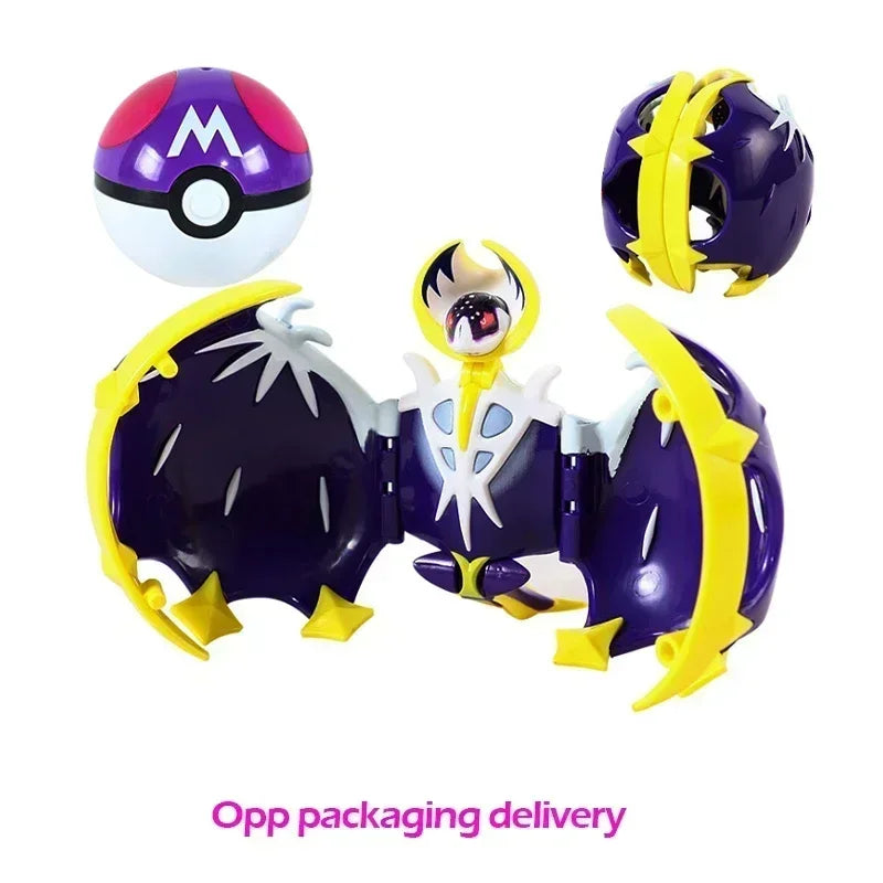 Pokemon Ball Deform Mewtwo Figure Pokeball Action Figurine Pikachu Charizard Gengar Blastoise Greninja Eevee Poke Child Toy Set