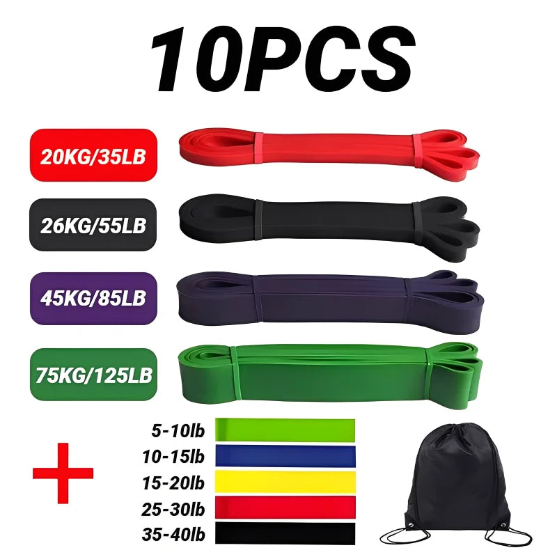 Workout Pilates Latex Resistance Band Exercise Elastic For Sport Strength Pull Up Assist Heavy Duty Fitness Equipment Tough Pull