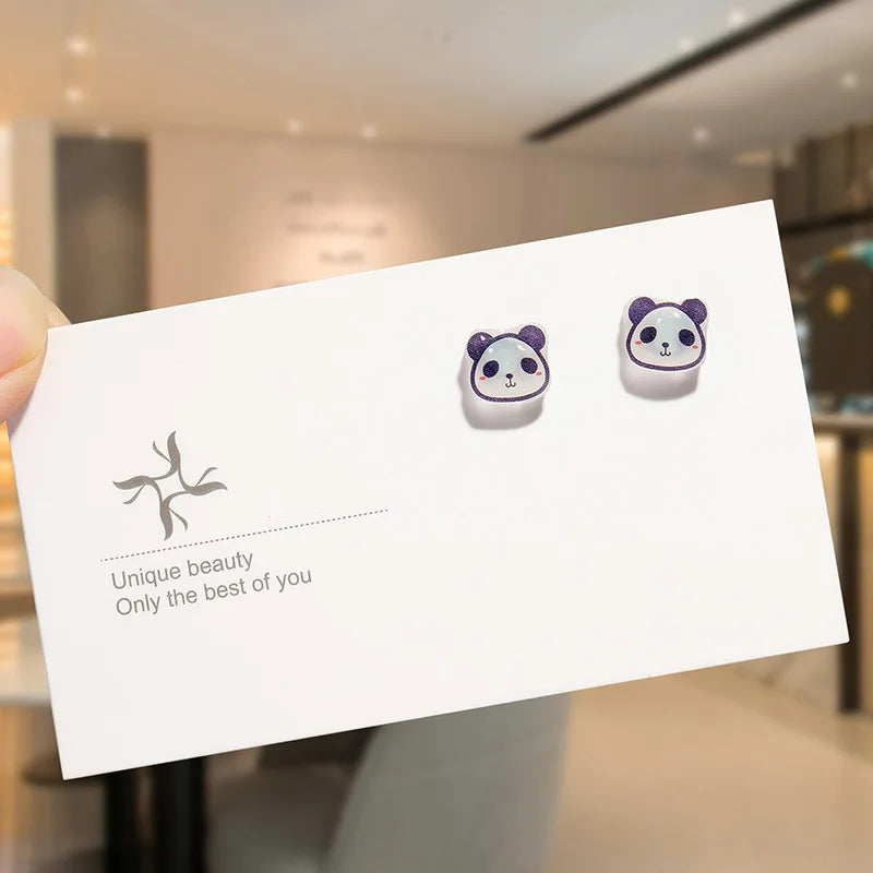 Round Magnetic Non-Piercing Clips on Stud Earrings Cute Fruit Series Stainless Steel Ear Stud Fashion Jewelry Sweet Girls 1 Pair