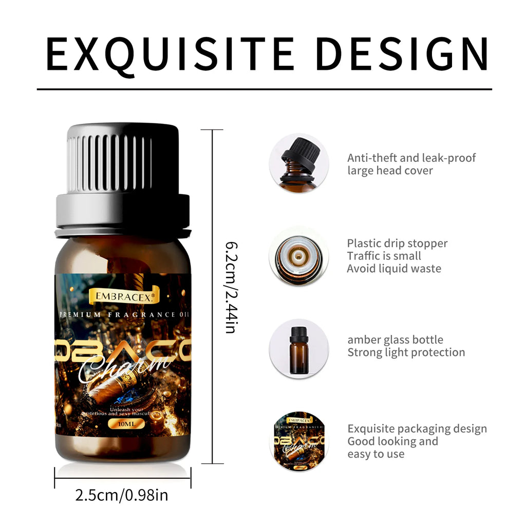 10ml Tobacco Essential Oil Men'S Essential Oils Perfume oils Bathing DIY Candle/Soap Skincare Haircare Gifts For Father/Husband