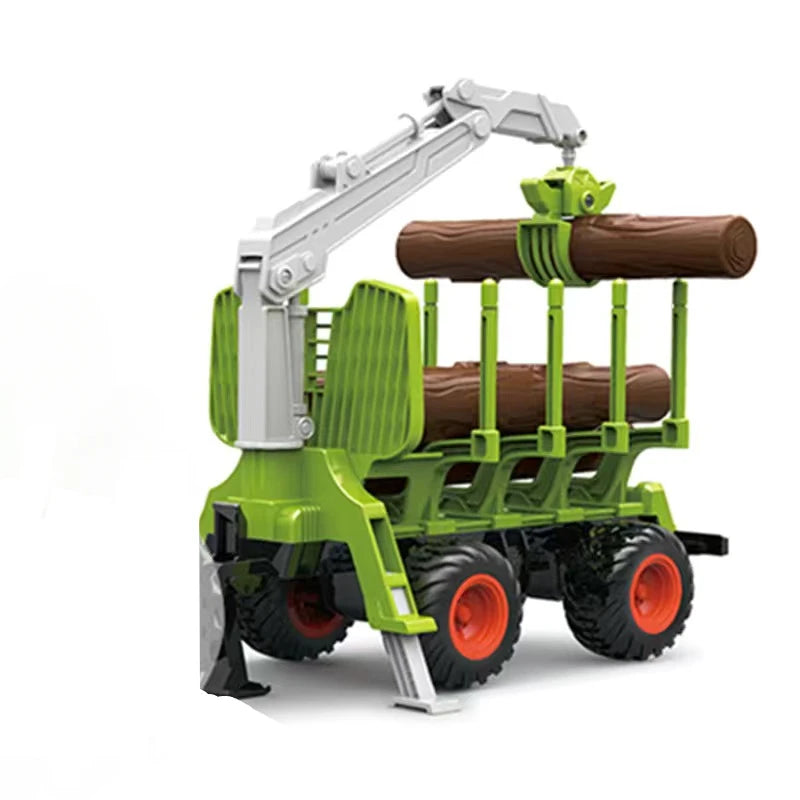 Tractor Toy Car Model Trailer and Accessories Simulation Children's Farmer Car