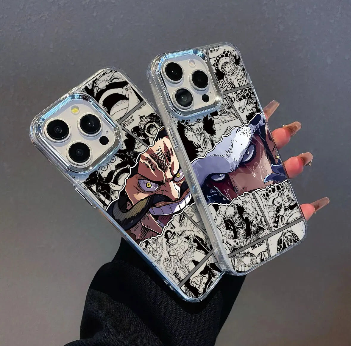 Anime New Black Phone Case For iPhone 17 16e 16 15 14 13 12 11 Pro Max 7 Air Plus Pieces Hot Ones Luffys Transparent Soft Cover