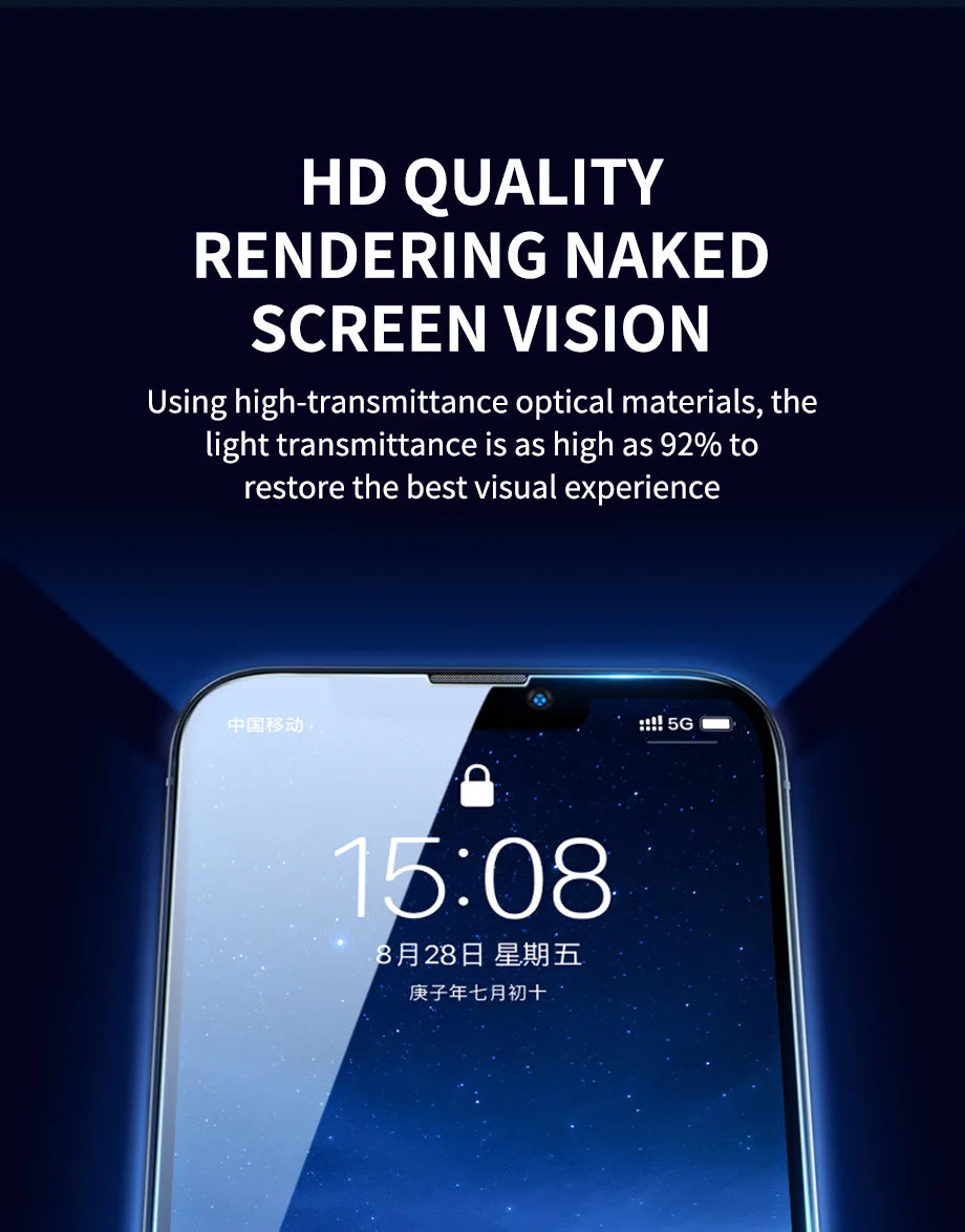 3Pcs Tempered Glass for iPhone 14 13 12 11 15 Pro Max Mini Screen Protector for iPhone 17 XR XS MAX 7 8 Plus 16 Protective Glass