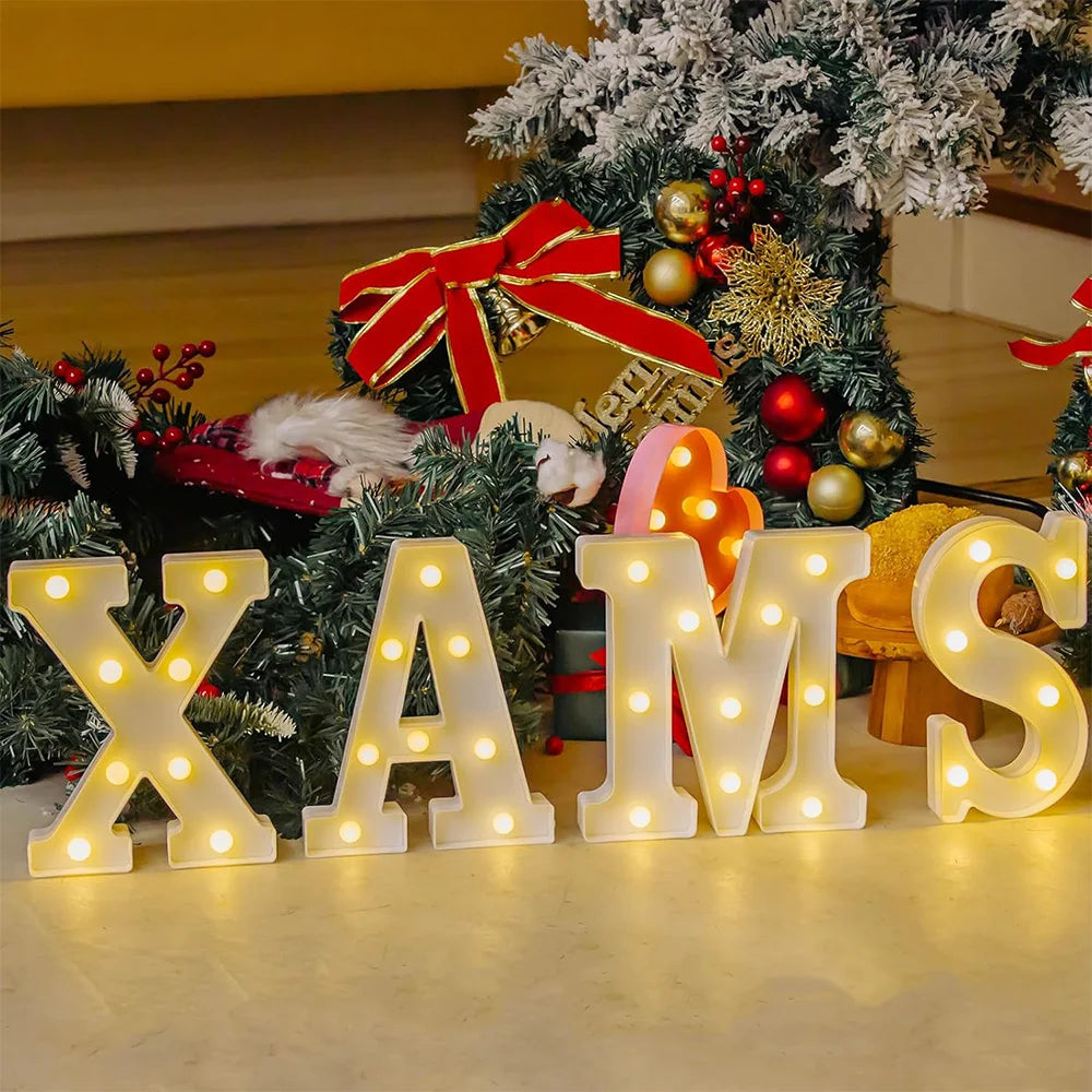16cm LED Letter Light, Luminous Letter And Number Night Light, Suitable For Home, Bar, Wedding, Birthday Party Decoration