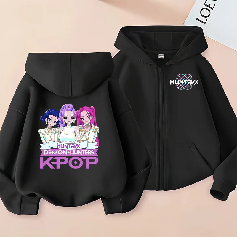 Huntrix Clothing kpop Demon Hunters Hoodie k pop T Shirt Sweatshirt HUNTRX Long Sleeve Jumper Rumi Zoey hoody k-pop Tops Coat