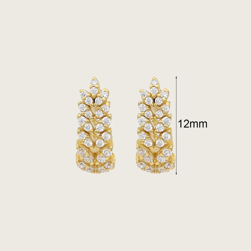 Crmya Chain Stud Earrings for Women Piercing Zirconia Hoop Earrings Women Party Vacation Jewelry Accessories Wholesale