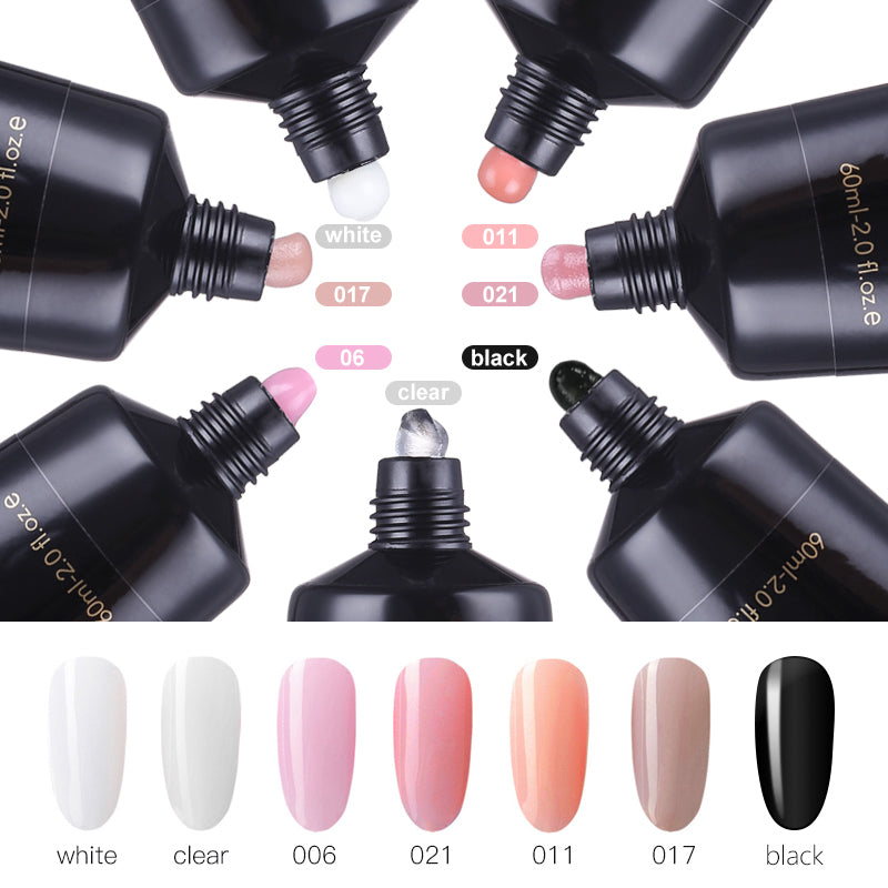 MSHARE Poly Nails Acryl Gel 60ml Builder UV Led Acrylgel Nails Extensions Acrylic Pink White Clear Acrylatic Hema Tpo Free Gel