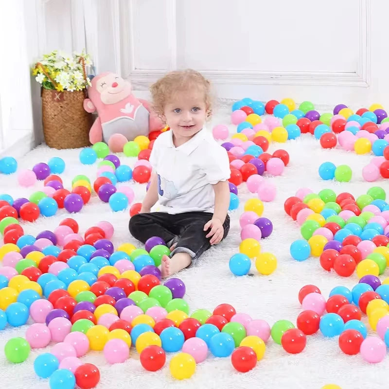 Colorful Baby Plastic Balls Water Pool Ocean Wave Balls Kids Swim Pit With Basketball Hoop Play House Outdoor Tents Toys Props