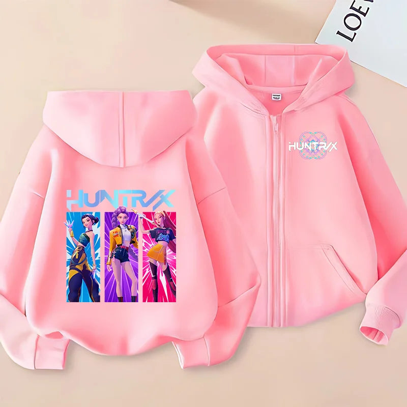 Huntrix Clothing kpop Demon Hunters Hoodie k pop T Shirt Sweatshirt HUNTRX Long Sleeve Jumper Rumi Zoey hoody k-pop Tops Coat