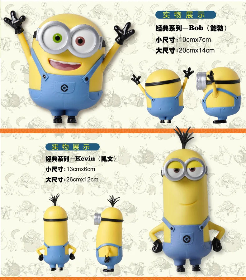 Authentic Full Series Toys Set Miniones Kevin Bob Gru 3d Eye Despicable Miniones With Action Figures Toys For Kids Gifts