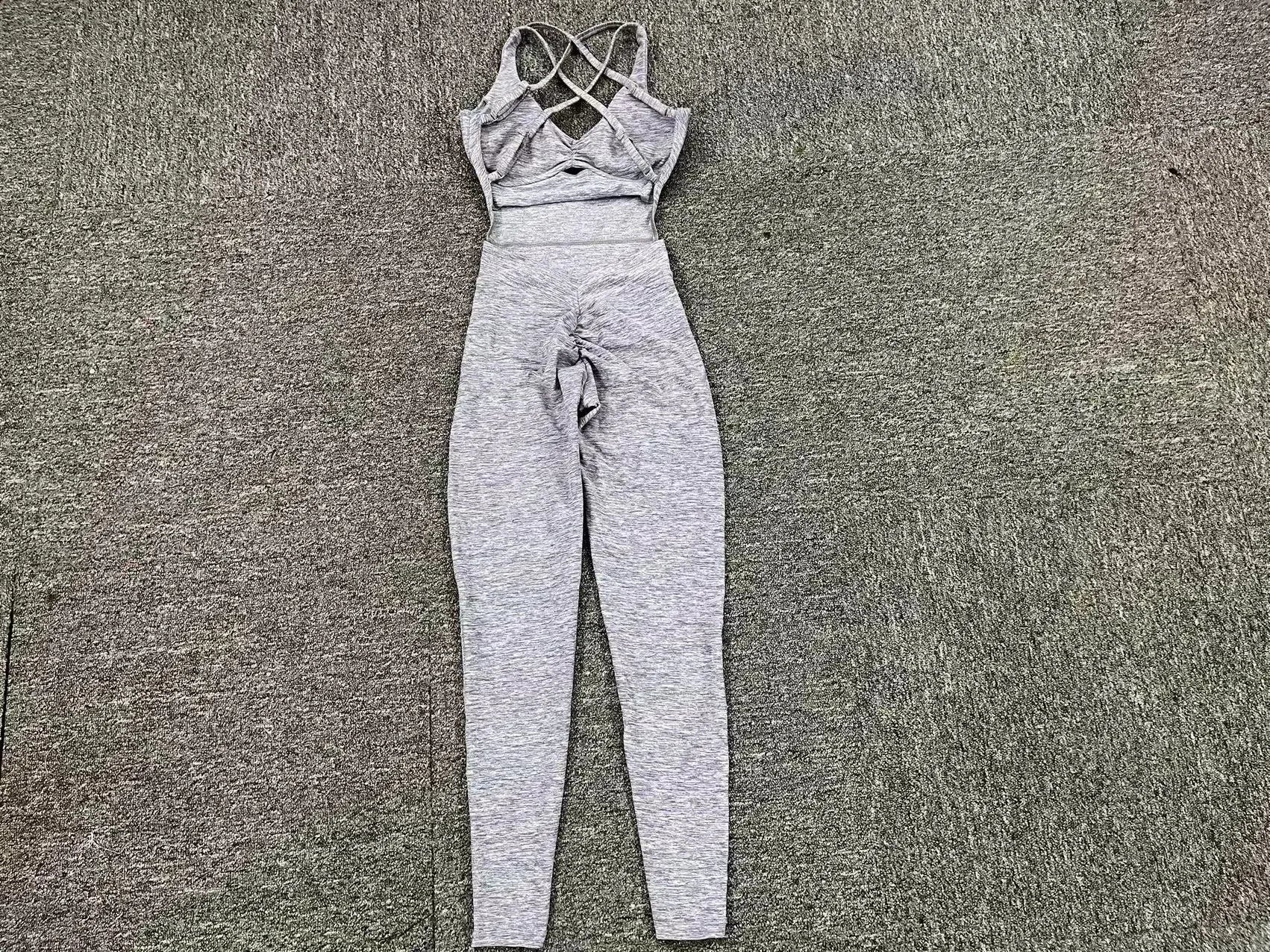 Sporty Jumpsuit Women Sportwear 2025 Workout Yoga Clothes Push Up Gym Set Women Sportswear Sport Outfit Fitness Overalls Black