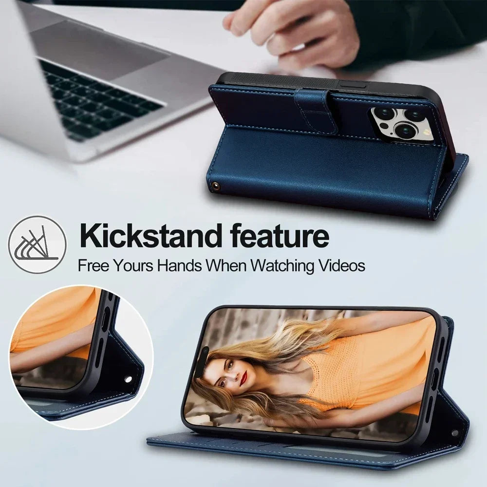 2in1 Removable Flip Leather Wallet Case Magnetic Phone Cover For iPhone 17 Air 15 Pro Max 14 Plus 16 13 12 11 SE 2022 Cards Solt