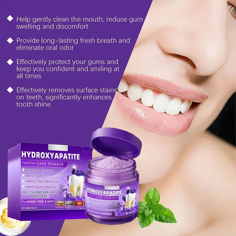 Purple Brightening Powder Enamel-Safe Toothpaste Whitening Powder Strengthen Teeth And Gums Tooth Repair Mineral Powder Gifts