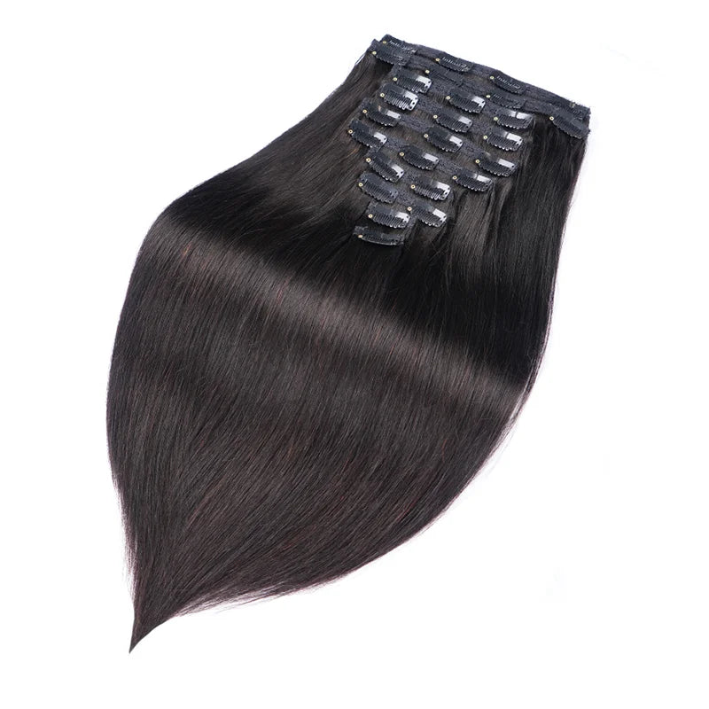Doreen 160G 200G 240G Volume Series Brazilian Machine Remy Straight Clip In Human Hair Extensions  Full Head 10Pcs 16 to 24 Inch