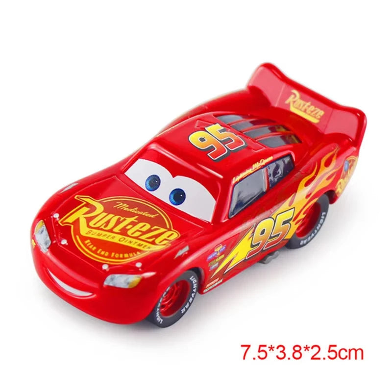 Mini Cars Disney Pixar Cars Toys Lightning McQueen Jackson Storm The King Mater 1:55 Diecast Metal Alloy Model Toys Kids Gifts