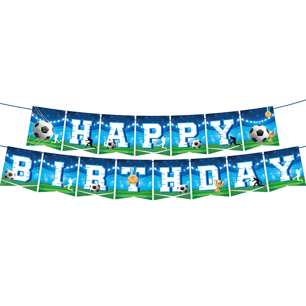 Soccer Theme party decoration plates cups tablecloth supplies kids boys Football theme birthday party decoration drinking straws