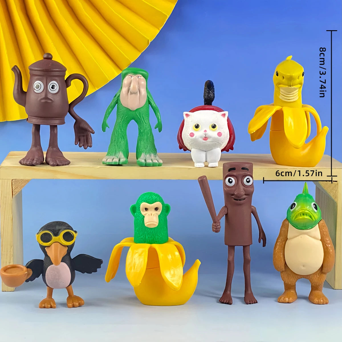 Brainrot Anime Action Figures Tung Tung Tung Sahur Ornaments Figure Funny Meme PVC Toy Model Home Decor Kids Gift