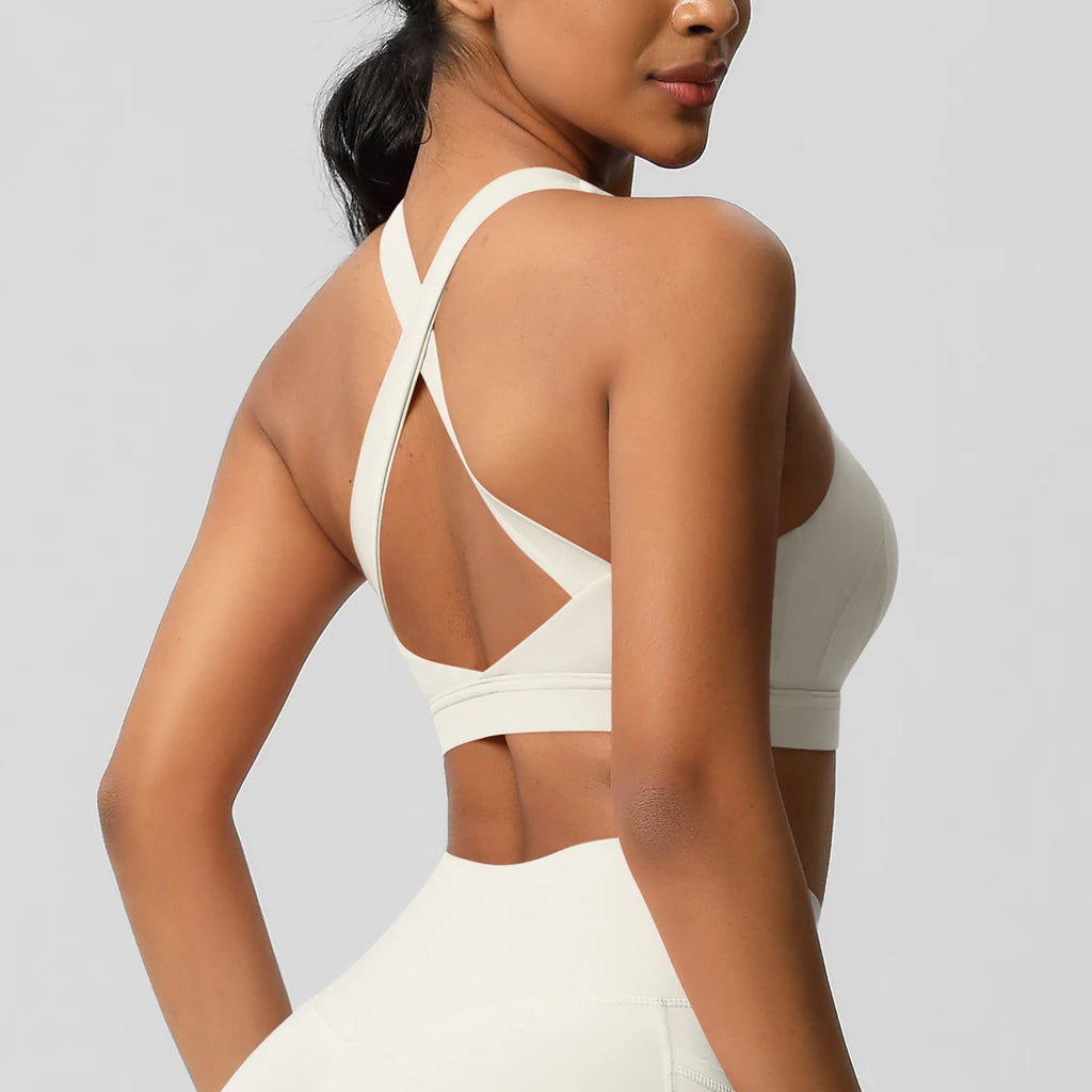 Women Sexy Yoga Vest Sexy Breathable Quick Drying Sport Brassiere Gym Push Up Shockproof High Intensity Pilates Clothes Women