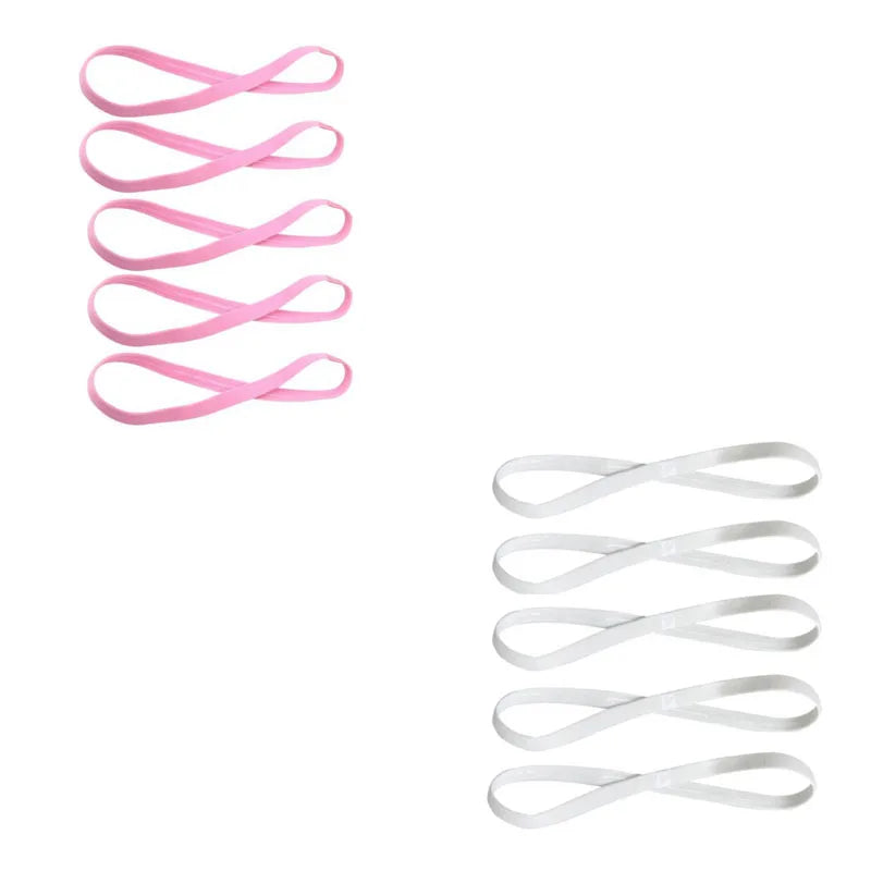 5Pcs Candy Color Women Men Yoga Hair Bands Sports Headband Girls Sport Anti-slip Elastic Rubber Sweatband Football Running