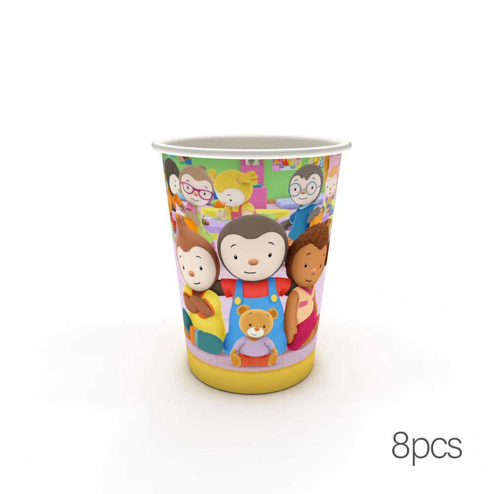 T'choupi Birthday Party Decoration Cartoon Baby Shower Party Supplies Tableware Sets Happy Birthday Cake Topper Birthday Hat