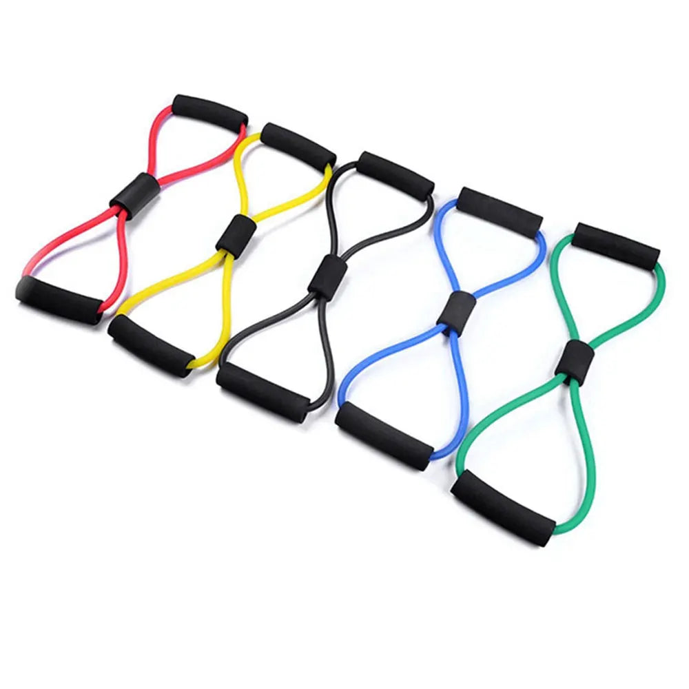 BraceTop Yoga Gym Fitness Resistance 8 Word Chest Expander Rope Workout Muscle Trainning Rubber Elastic Bands for Sport Exercise