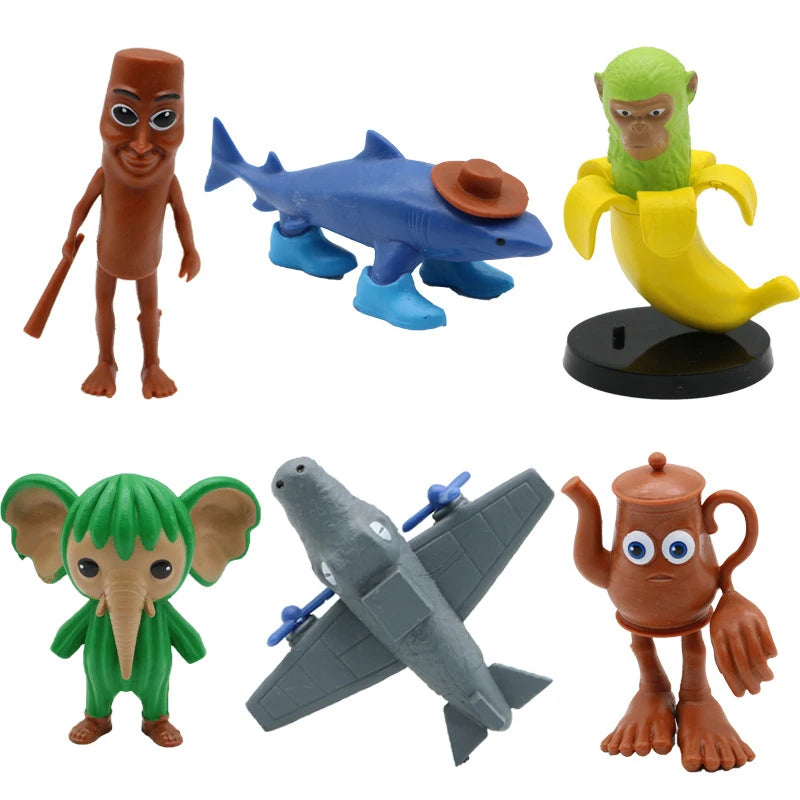 Brainrot Anime Action Figures Tung Tung Tung Sahur Ornaments Figure Funny Meme PVC Toy Model Home Decor Kids Gift